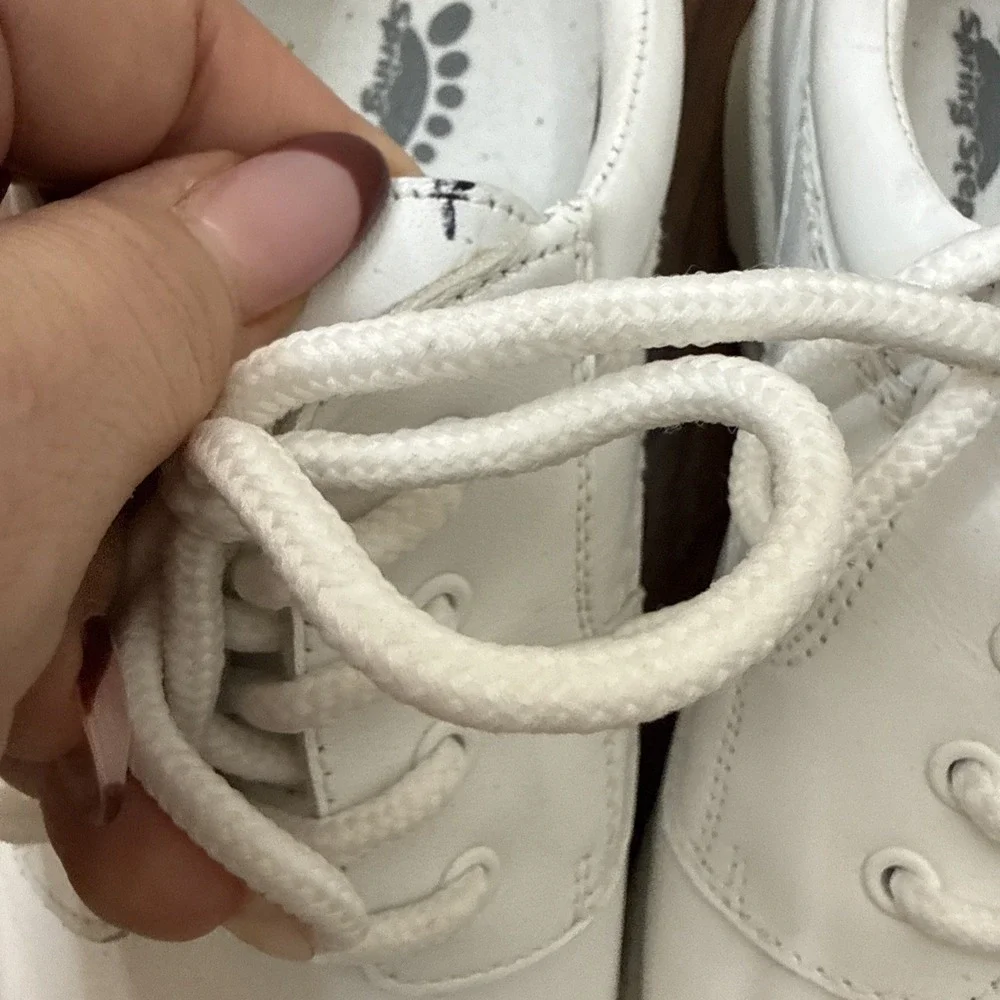 Spring Step Leather Sneakers Women 11 Wide White Professional Work Nurse Medical